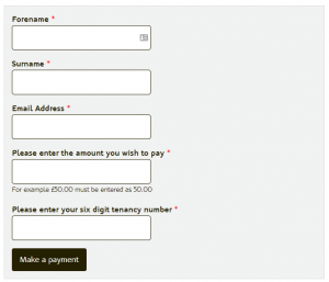 Bield payment form